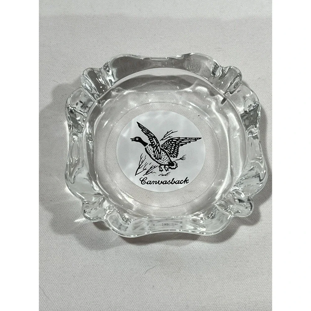Game Bird Ashtray Set Lot Of 3 Glass‎ Grouse Pheasant Hunting Decor